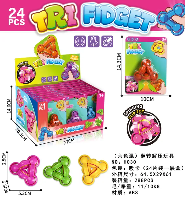 Triangle Flip Stress-Relief Finger Spinner: Educational and