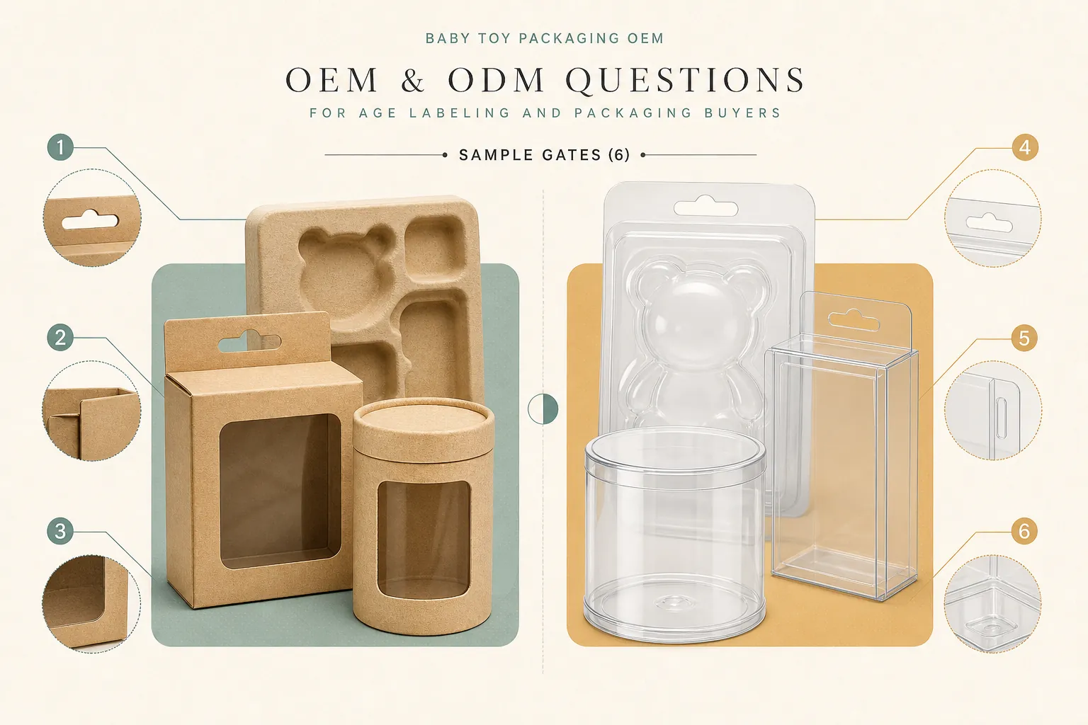 Explanatory diagram for baby toy packaging OEM: OEM and ODM questions for age labeling and packaging buy