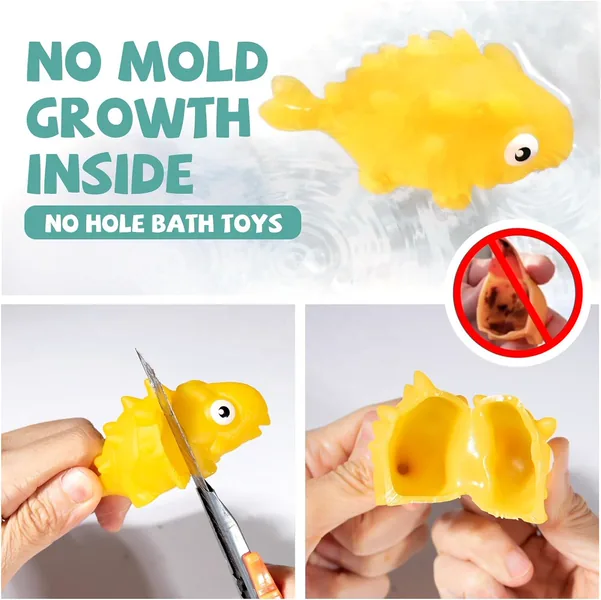 Kid Bath Toy No Hole Mold Free Bath Toys Animal Silicone Bab