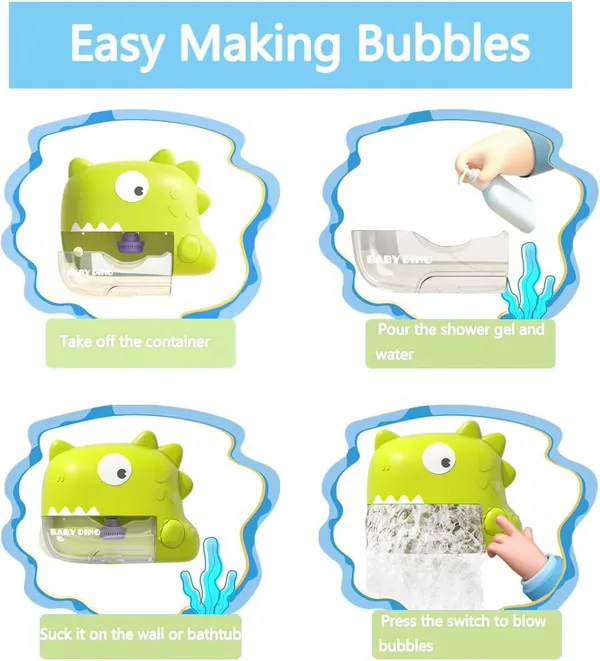 UNRESOLVED-1600198098063 Baby Bath Toys Musical Bubble Machine Dinosaur Toys for Kids