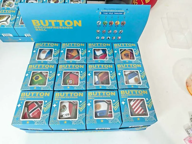 Wholesale of Cross-Border Soccer-Themed Stress Relief Button Balls, Hand and Fingertip Stress Relief wholesale baby toy