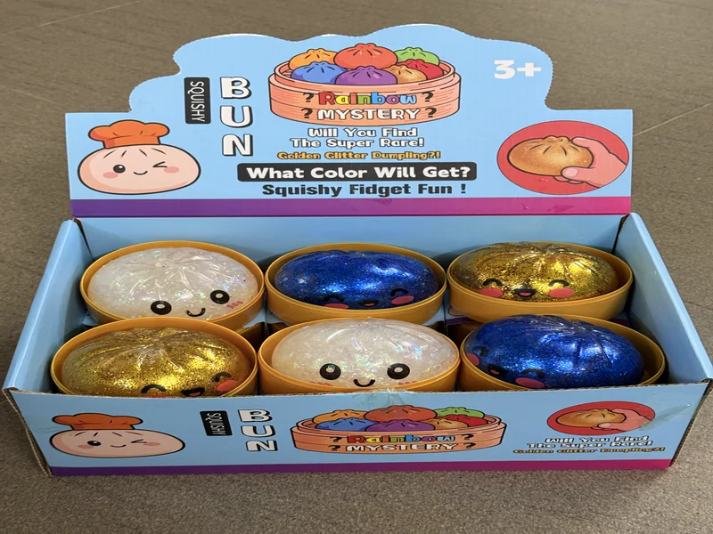 Glitter Gelatin Smiling Bun wholesale baby toy