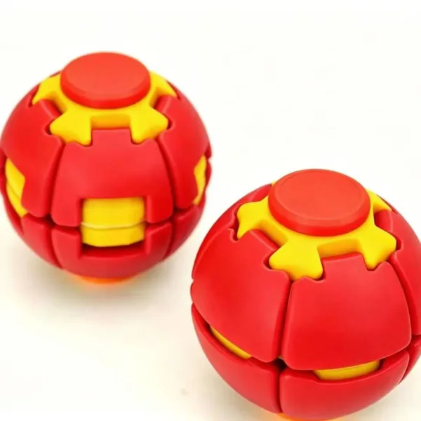 Colorful 3D-Printed Stress Relief Ball: A Dual-Function Finger Spinner That Can Be Pressed and Rotat image 3