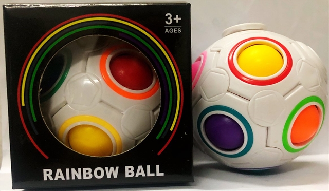 12-Hole Rainbow Stress-Relief Spinning Ball wholesale baby toy