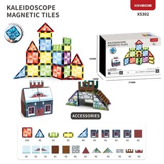 (GCC) Kaleidoscope Diamond-Patterned Color Window Magnetic Tiles wholesale baby toy