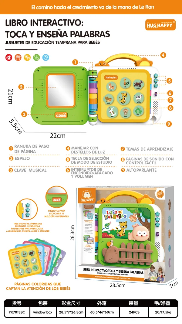 Early educational electric story book (Spanish) wholesale baby toy