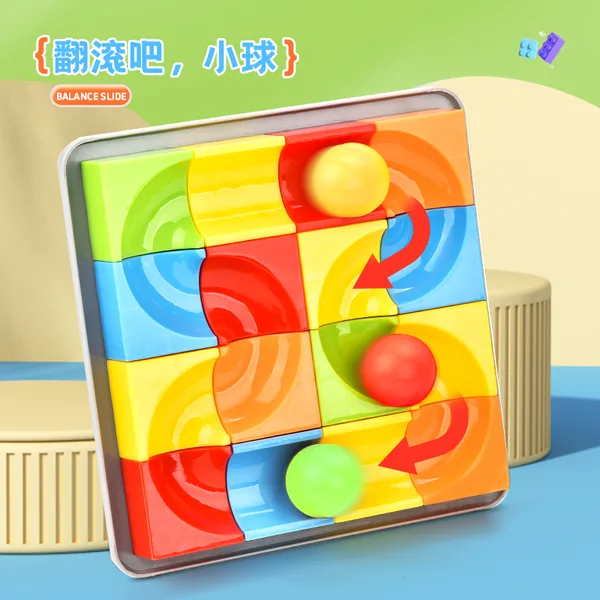 2-in-1 Marble Run & Writing Board Toy Set image 2