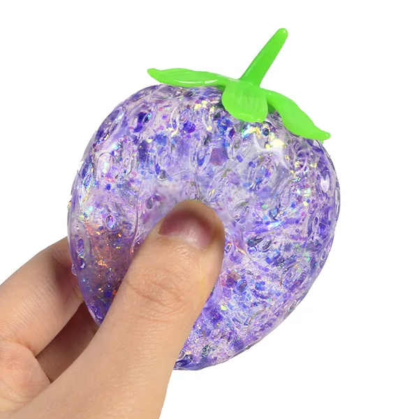 Best-Selling Maltose Strawberry Squishy, Maltose Egg Squishy, Stress-Relief Toy, Realistic Gold-Dust image 2