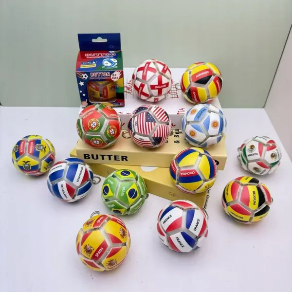 Wholesale of Cross-Border Soccer-Themed Stress Relief Button Balls, Hand and Fingertip Stress Relief image 2